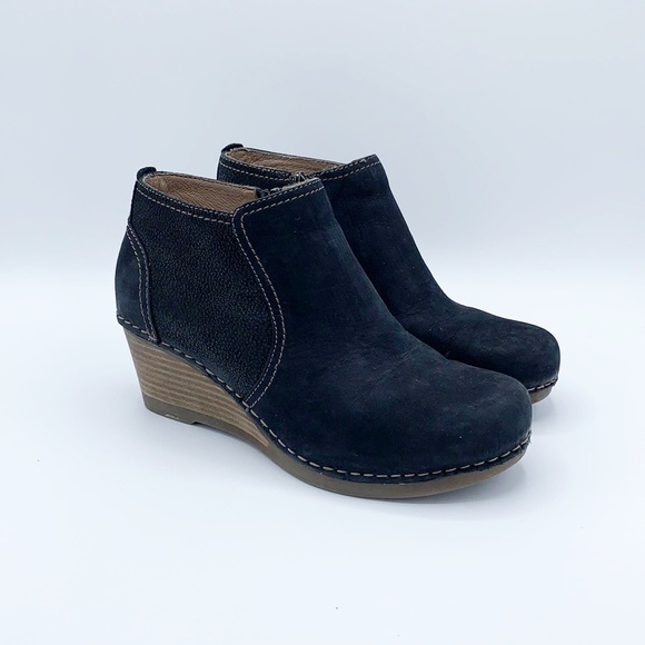 dansko susan wedge bootie